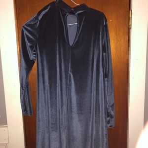Woman’s velvet dress